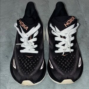 Hoka One One Clifton 9 Wide Running Shoes Black Rose Gold Women's Size 8D